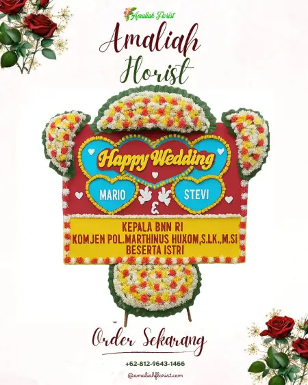 Papan Bunga Pernikahan Bumi Restu